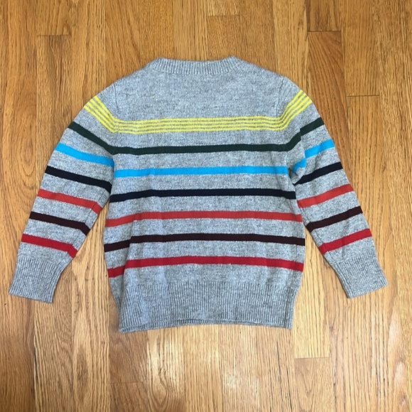 Gap Gray Multi Colored Stripe Knit Crew Sweater - Picture 6 of 6